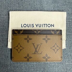 Louis Vuitton monogram reverse credit card holder